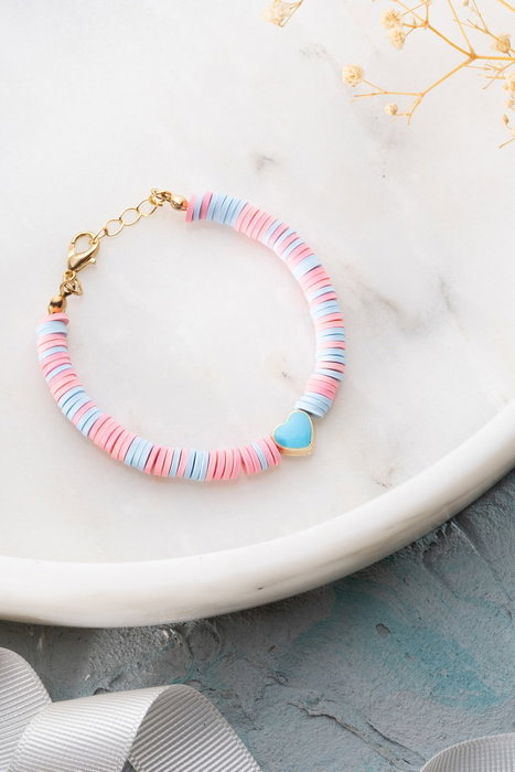 Heliophilia Silver Pulsera Multicolor con Colgante de Aleación de Latón y Cobre
